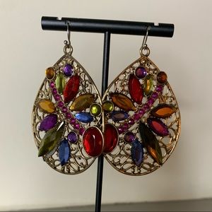 Large Stoned Earrings